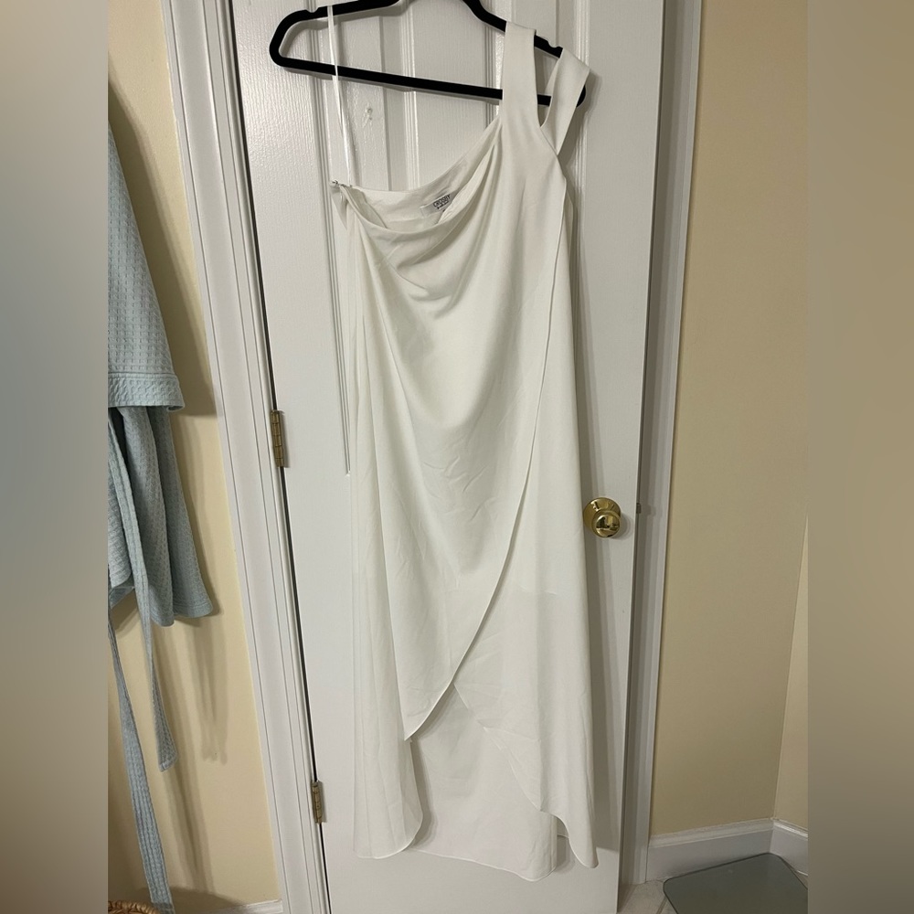 Crosby by Mollie Burch White Midi Dress One Shoulder